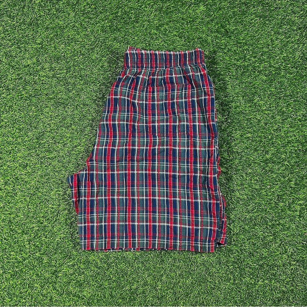 Vintage 90’s Honors brand red and blue plaid striped shorts